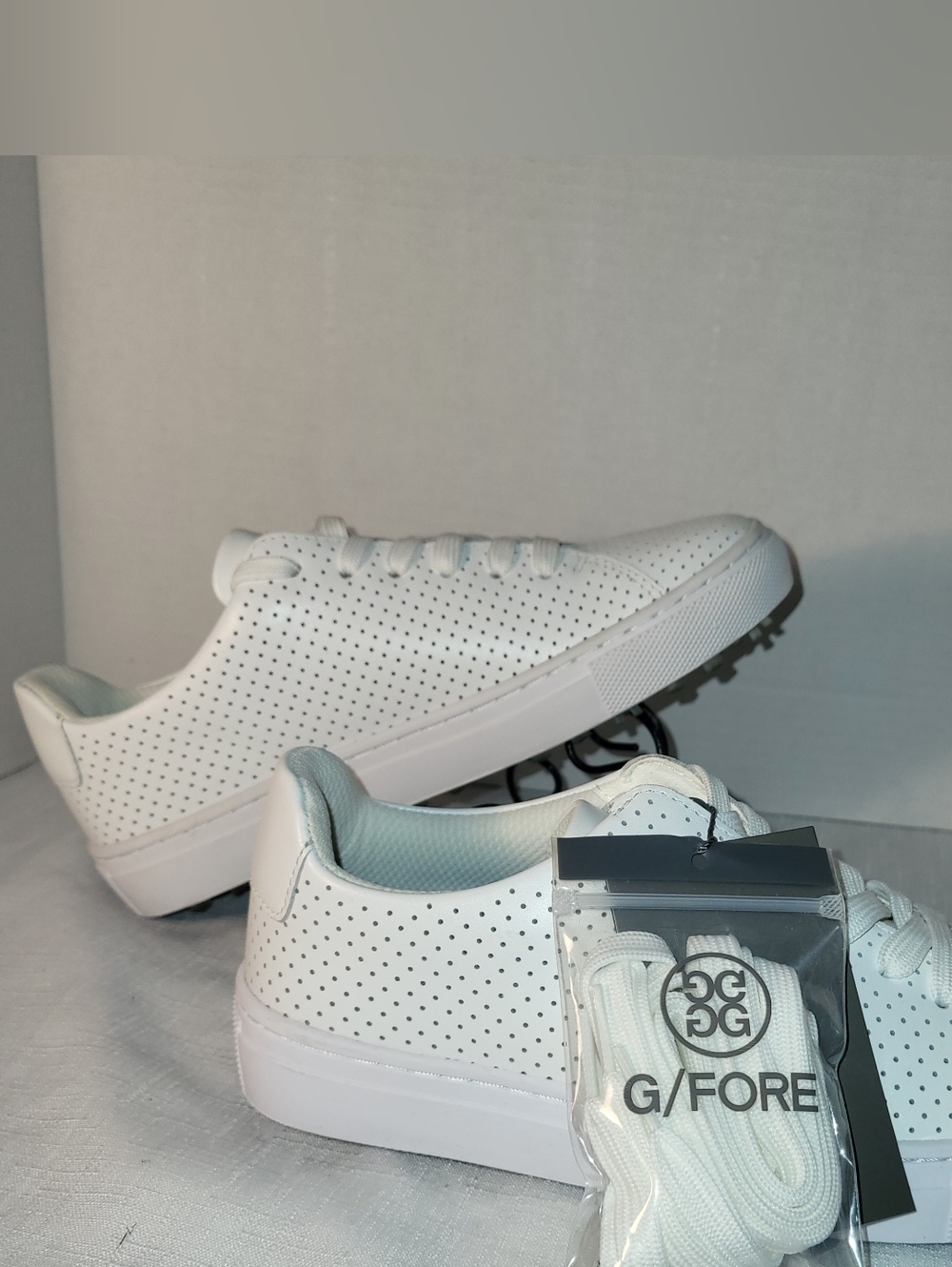 GFore Perf Disruptor Golf Shoes Sneakers Ladies Sz 6 EUR 36.5 White Leather NEW